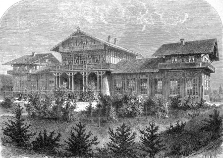 Laboratory, office and official residence of the Hüningen hatchery, Alsace, France, in 1885,