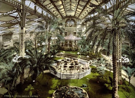 The conservatory, interior view, Nice, Riviera, France, around 1895, Historic, digitally restored