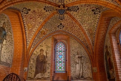 Wall painting in the Bülow Chapel of Doberan Minster in Bad Doberan, Mecklenburg--Western