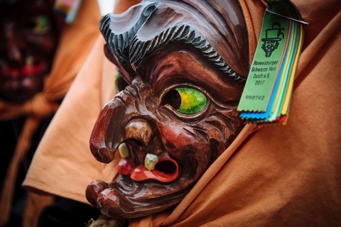 Witch mask, Narrensprung Ravensburg, Swabian-Alemannic carnival, Ravensburg, Upper Swabia,