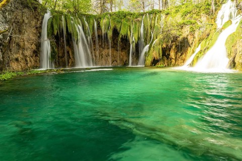 The Galovacki Buk waterfall in Plitvice Lakes National Park, Croatia, Europe