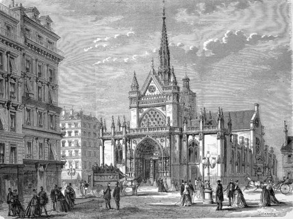 The Catholic parish church of Saint-Laurent in Paris was begun in the 15th century in the late