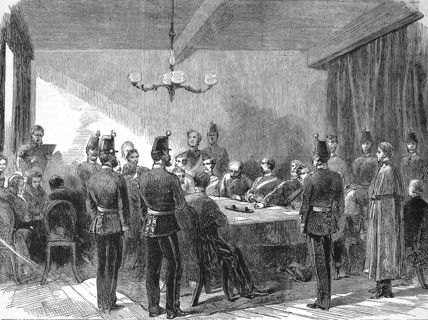 Interrogation of the prisoner Fenian, a member of the Irish Republican Brotherhood, at the Dublin