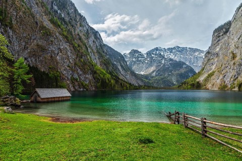 Obersee lake. Bavaria, Germany, Europe