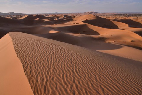 Dunes, Sahara, Merzouga, Meknès-Tafilalet region, Morocco, Africa