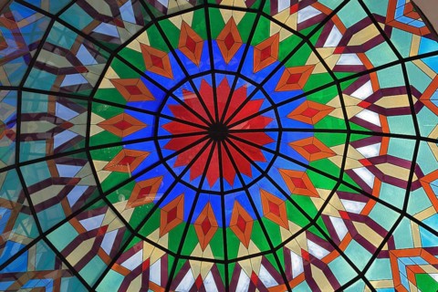Glass dome in the souk of Mutrah, Muscat, Oman, Asia