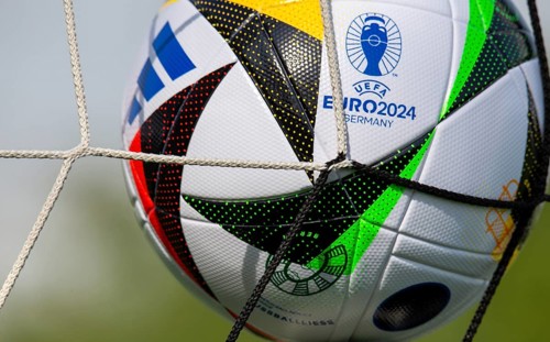 Symbolic image UEFA-EURO 2024: Close-up of the official match ball for the 2024 European Football
