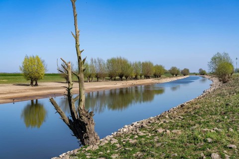 The Gierthausen oxbow lake near Schenkenschanz, Kleve, on the Lower Rhine, North Rhine-Westphalia,