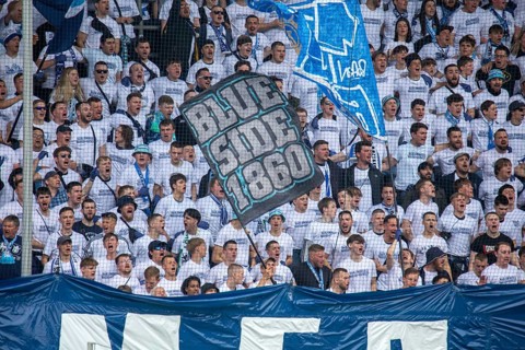Football 3rd division, 2024/25 season, matchday 33: Waldhof Mannheim v 1860 Munich***About 3000