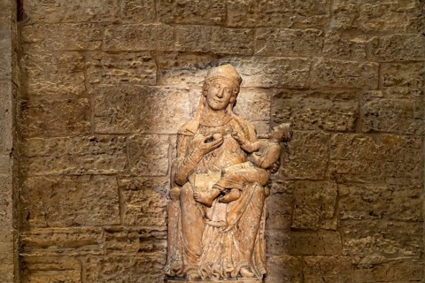 The figure of the Madonna degli annegati in Trento Cathedral or San Vigilio Cathedral, Trento,