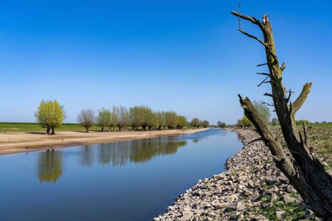 The Gierthausen oxbow lake near Schenkenschanz, Kleve, on the Lower Rhine, North Rhine-Westphalia,