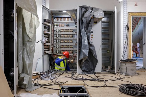 28.10.2020, Oberhausen, Ruhr area, North Rhine-Westphalia, Germany - Switchgear, electrical