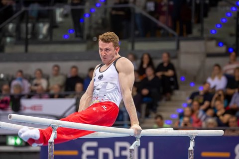 EnBW DTB-Pokal Stuttgart 2025, Mixed Cup***Nils Dunkel Germany on parallel bars