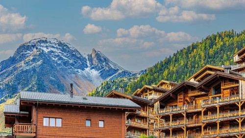 Holiday flats in a wooden chalet, Grimentz, Val d'Anniviers, Valais Alps, Canton Valais,