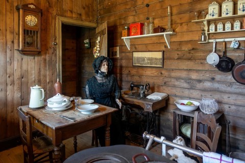American style wooden emergency house at WW1 Memorial Museum Passchendaele 1917 about the Third