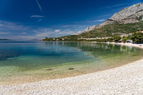 The beach of Tucepi, Croatia, Europe