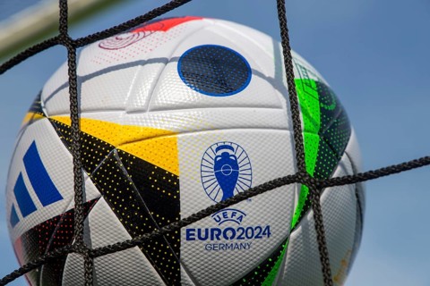 Symbolic image UEFA-EURO 2024: Close-up of the official match ball for the 2024 European Football