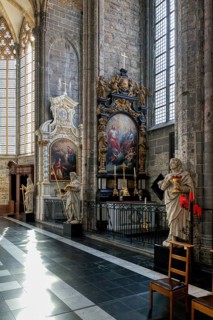 Gothic St. Nicholas Church, Lateral chapels, Ghent, Flanders, Belgium, Europe