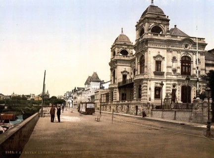 The Casino and the front of Foncillon, Royan, Nouvelle-Aquitaine, France, ca 1890, Historical,