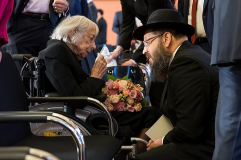 Margot Friedländer (Holocaust survivor and honorary citizen of the city of Berlin) and Yehuda