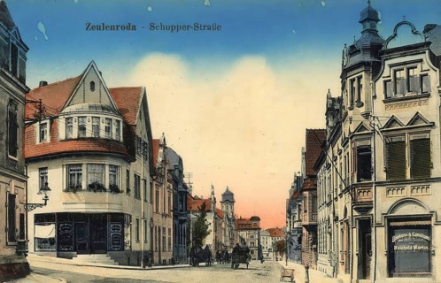 Historical postcard, picture postcard, Zeulenroda, Thuringia, Germany, digitally enhanced