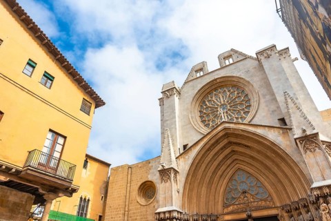 Tarragona cathedral, a magnificent blend of romanesque and gothic architecture, dominates the