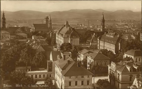 Historical postcard, picture postcard, Zittau, Saxony, Germany, digitally enhanced reproduction of