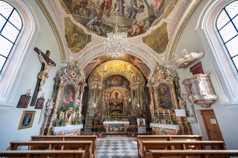 Holy Sepulchre, painted around 1767 by the painter Johann Joachim Pfaundler, St Donatus Church,