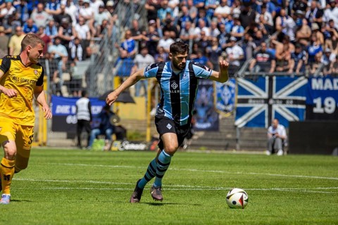 Football 3rd division, 2024/25 season, matchday 37: Waldhof Mannheim vs Dynamo Dresden