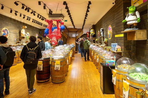 Interior of CandyLisa shop store, Rua das Flores, city of Porto, Portugal, Europe