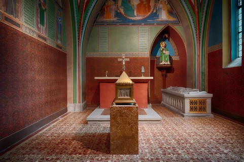 Interior view of the Konradi Chapel, painted by the Beuron School of Art in 1876, Cathedral of Our