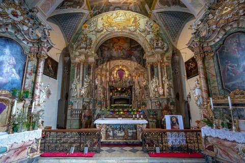Holy Sepulchre, painted around 1767 by the painter Johann Joachim Pfaundler, St Donatus Church,