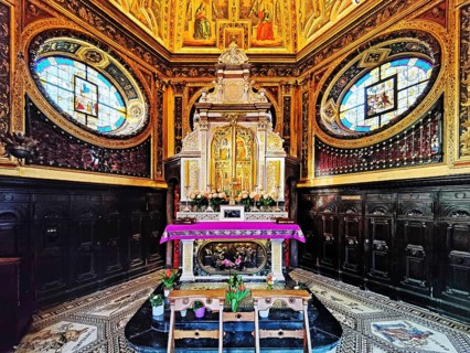 Interior view of the Chapel of Grace in Kevelaer, Lower Rhine, North Rhine-Westphalia, Germany,