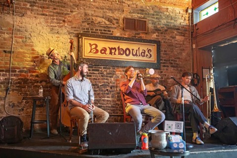 New Orleans, Louisiana - JJ & the OK's perform at Bamboula's music club on Frenchmen Street in the