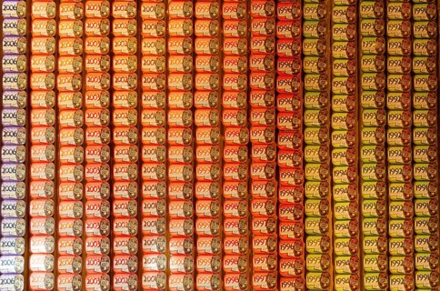 Dated tins of sardines, The Fantastic World of the Portuguese Sardine shop store, Vila Nova de