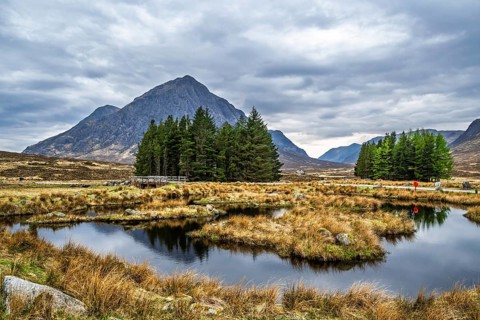 Buachaille Etive Mòr or The Buachaille, Glen Etive, Highlands, Scotland, United Kingdom, Europe