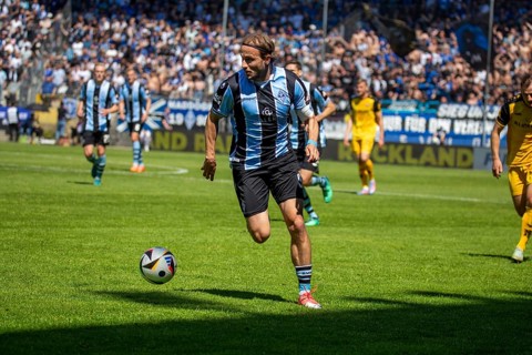 Football 3rd division, season 2024/25, matchday 37: Waldhof Mannheim vs Dynamo Dresden***Picture: