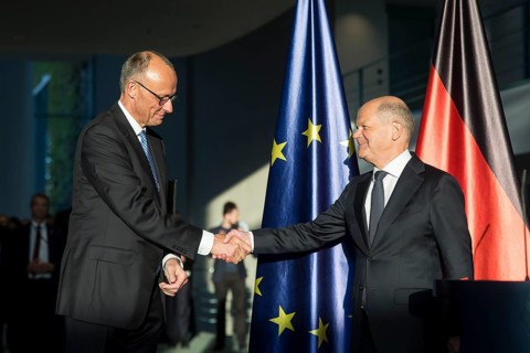 Handover of office from Olaf Scholz (SPD), former Federal Chancellor, to Friedrich Merz (CDU),