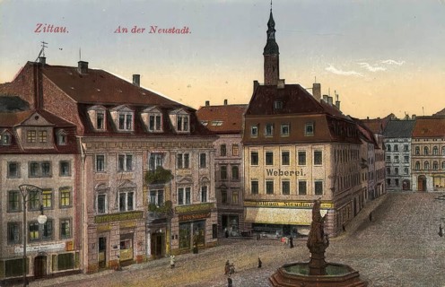 Historical postcard, picture postcard, Zittau, Saxony, Germany, digitally enhanced reproduction of