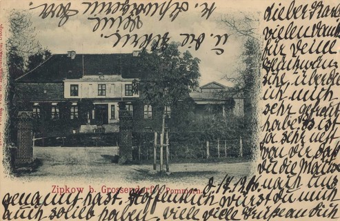 Historical postcard, picture postcard, Zipkow near Grossendorf in Pomerania, today Szczypkowice in