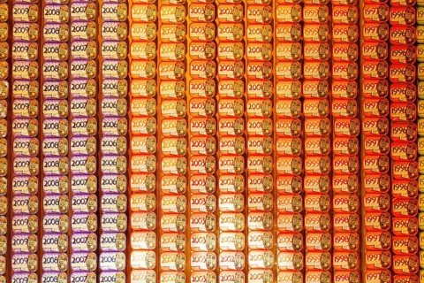 Dated tins of sardines, The Fantastic World of the Portuguese Sardine shop store, Vila Nova de