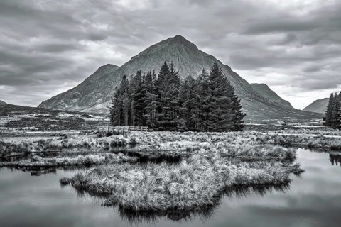 Buachaille Etive Mòr or The Buachaille, Glen Etive, Highlands, Scotland, United Kingdom, Europe