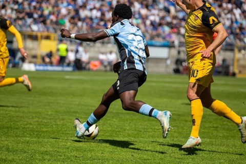 Football 3rd division, season 2024/25, matchday 37: Waldhof Mannheim vs Dynamo Dresden***On the