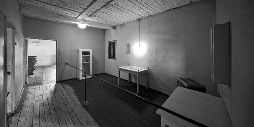 In the crematorium of the camp, former beech forest concentration camp, today a concentration camp