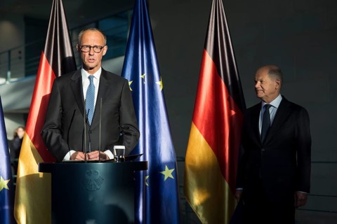 Handover of office from Olaf Scholz (SPD), former Federal Chancellor, to Friedrich Merz (CDU),