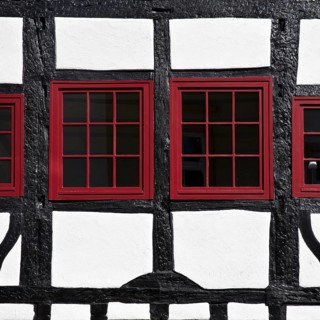 Half-timbered house, detail, Steinheim, Hanau, Hesse, Germany, Europe