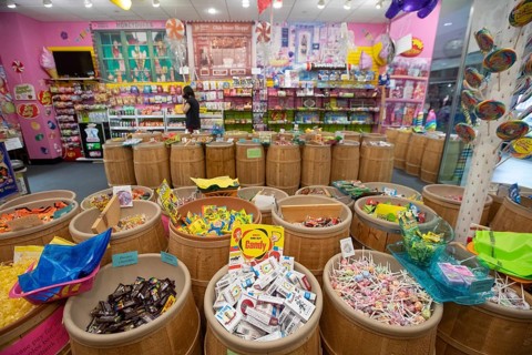 Livonia, Michigan - A candy store at Laurel Park Place, a shopping mall in suburban Detroit