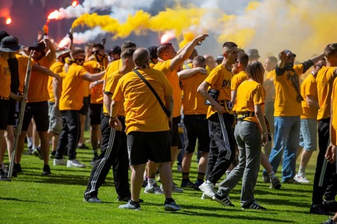 Football 3rd division, 2024/25 season, matchday 37: Waldhof Mannheim vs Dynamo Dresden***Pure