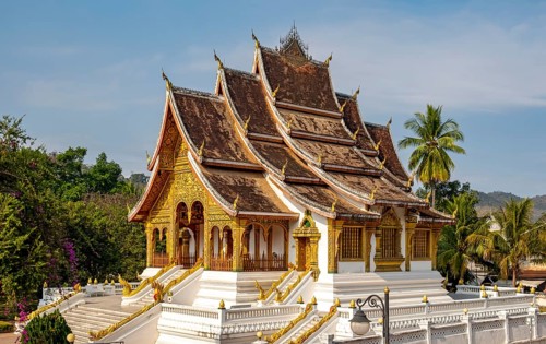 Wat Ho Pha Bang pavilion, Royal Palace, Luang Prabang, Laos, Asia