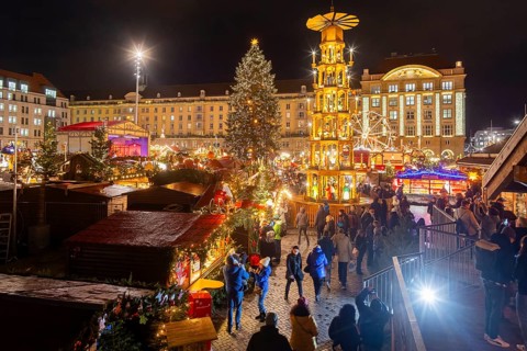 The Dresden Striezelmarkt is a Christmas market in Dresden. It has been held in Advent since 1434,